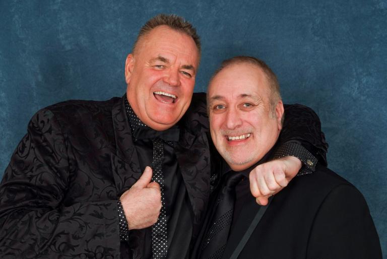 Keith Kingham with top comedian Adrian Doughty