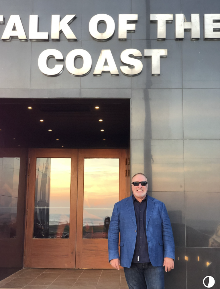 Keith arriving at the talk of the coast Blackpool